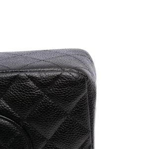 Chanel Classic Double Flap Medium Black Caviar Silver