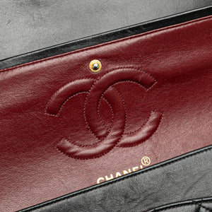 Chanel Classic Double Flap Medium Black Lambskin Gold