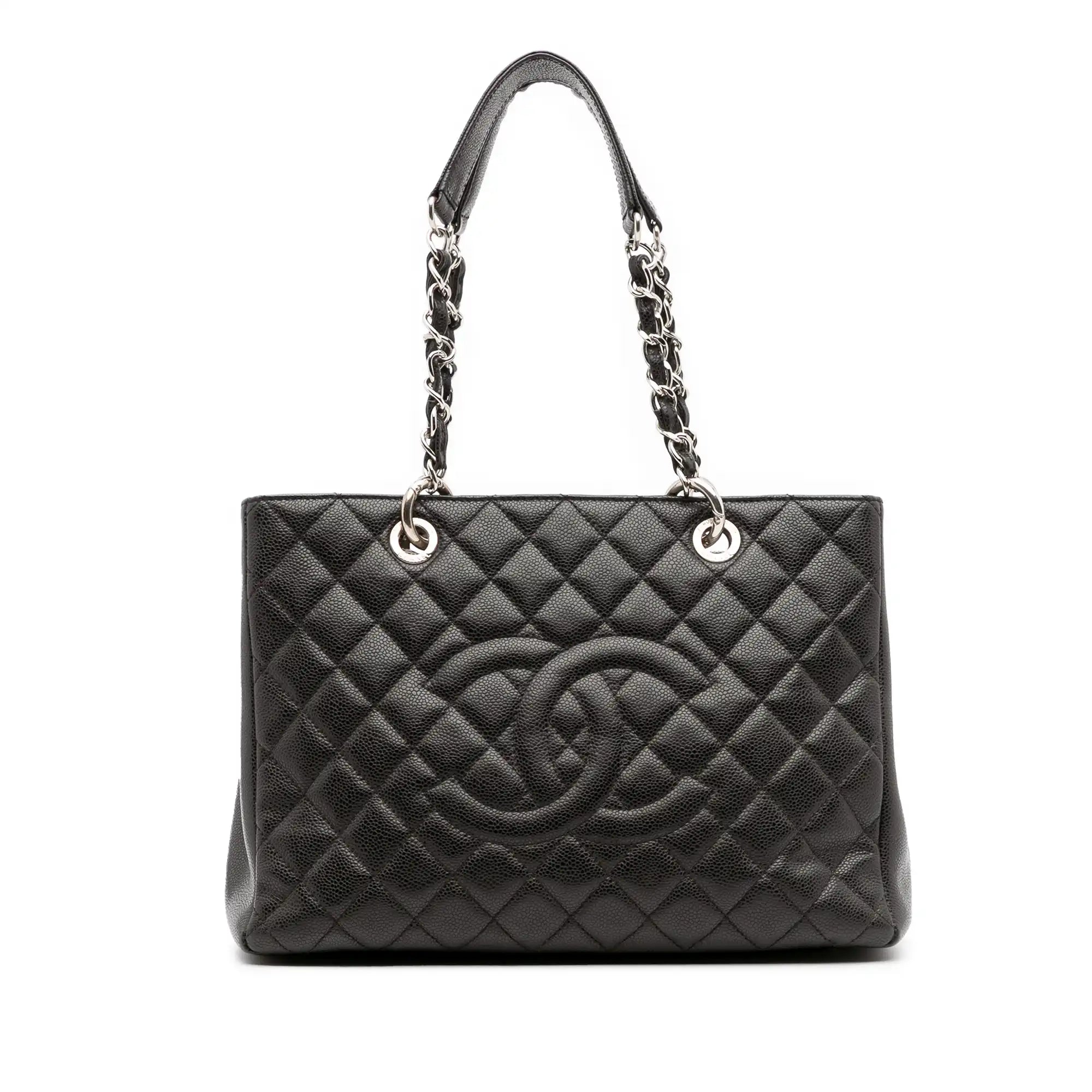 Chanel GST Black Caviar Silver