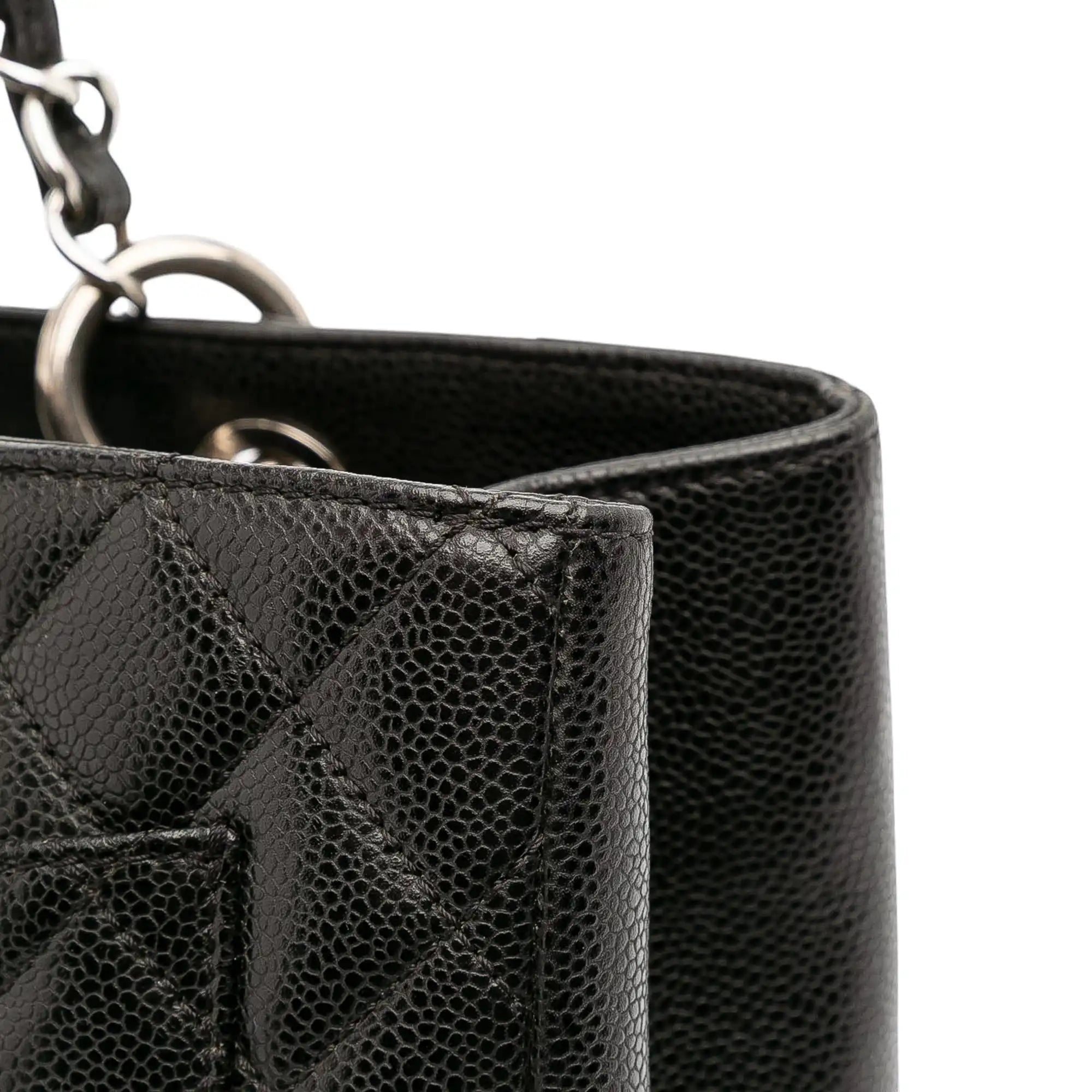 Chanel GST Black Caviar Silver