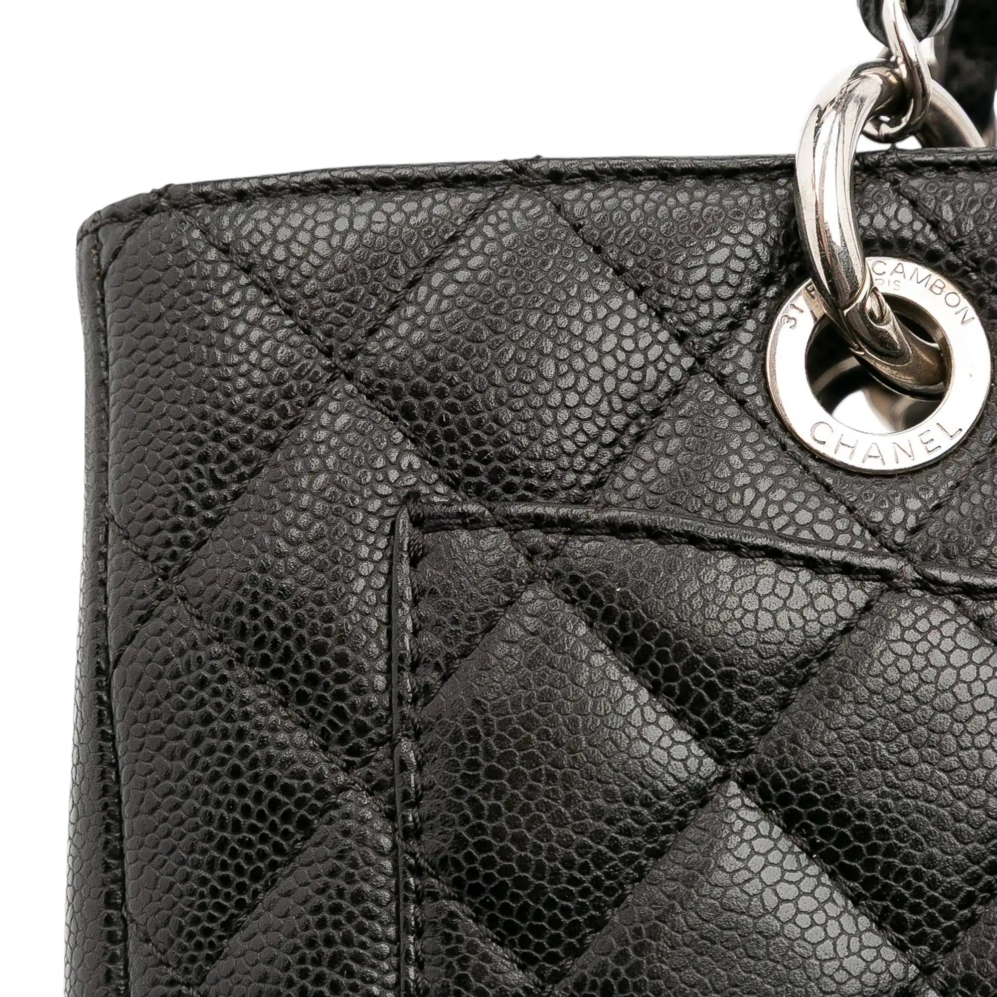 Chanel GST Black Caviar Silver