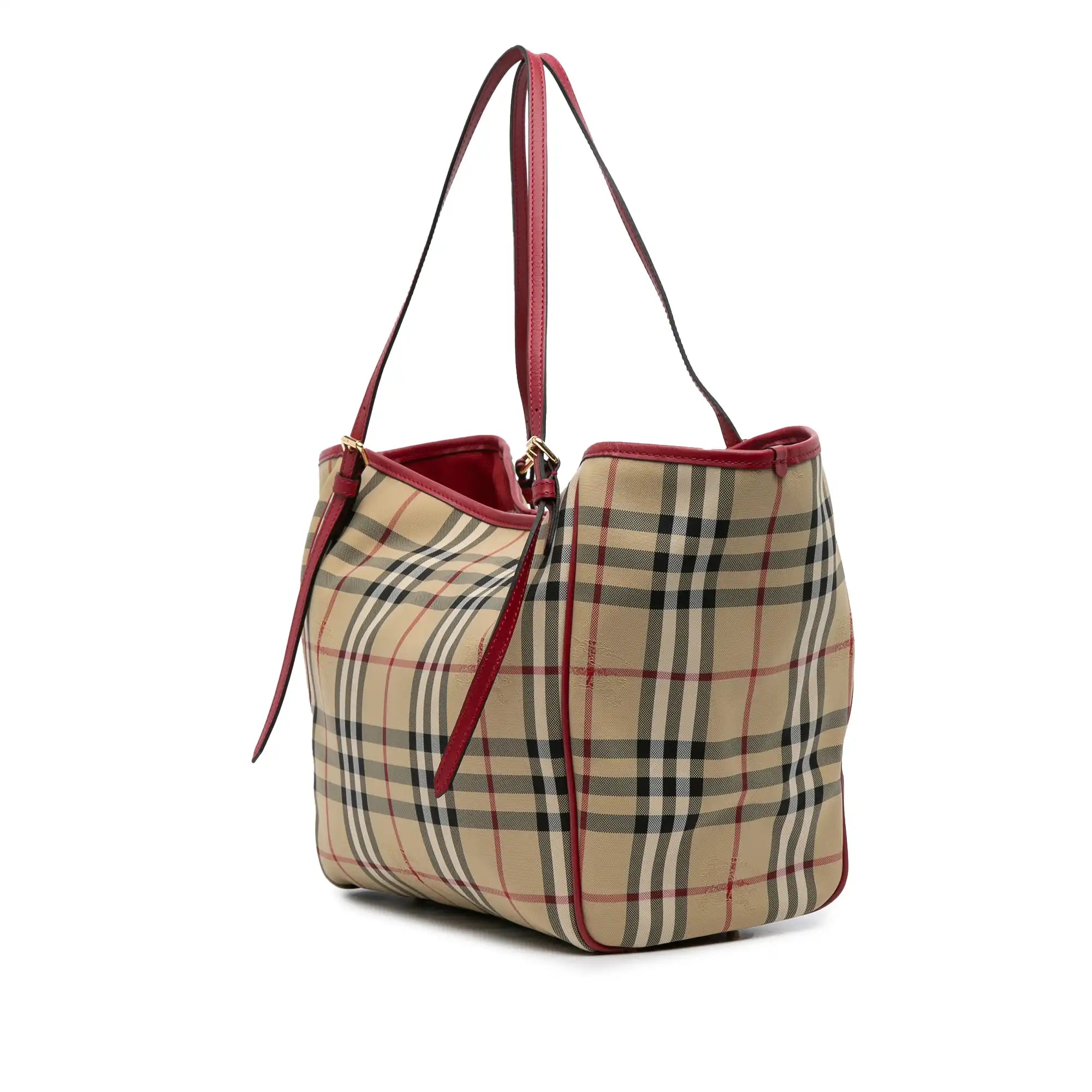 Burberry Canterbury Tote Small Haymarket Check Canvas