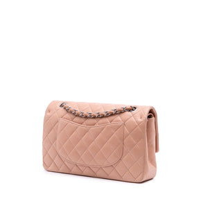 Chanel Classic Double Flap Medium Light Pink Lambskin Silver