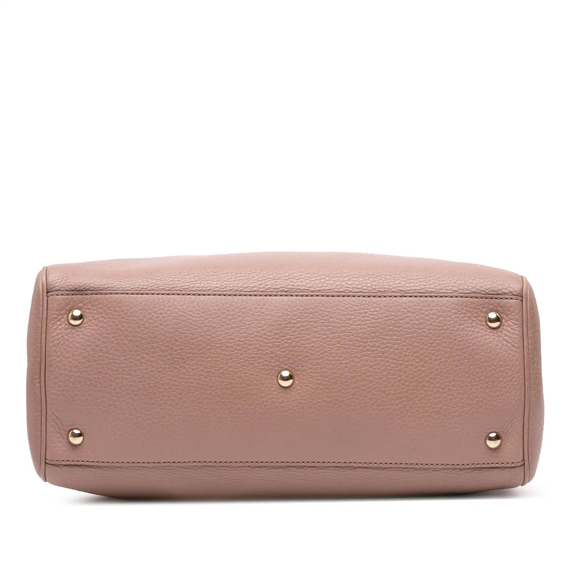 Gucci Bamboo Shopper Medium Pink Leather