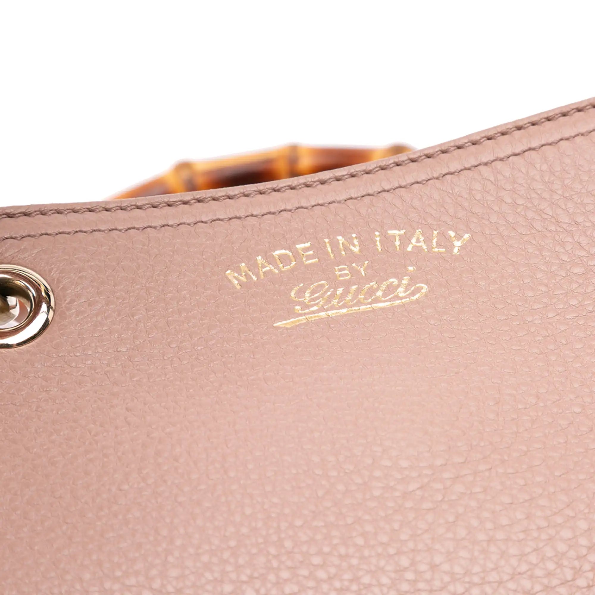 Gucci Bamboo Shopper Medium Pink Leather