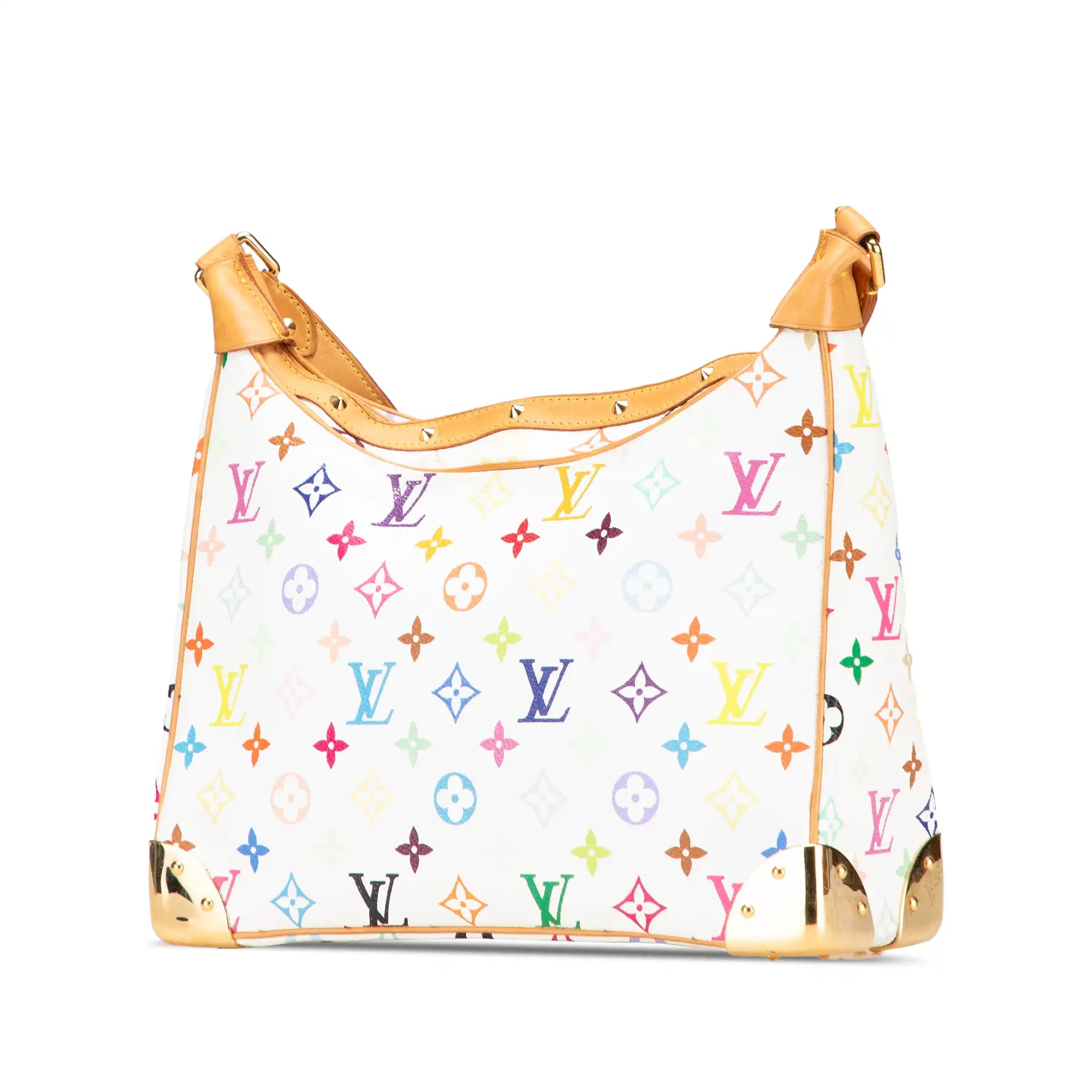 Louis Vuitton Boulogne 30 White Multicolore Monogram Canvas