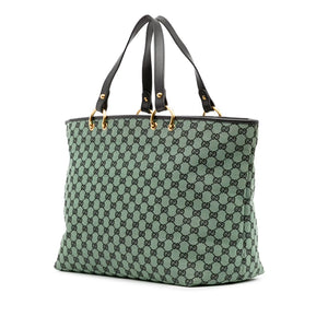 Gucci Tote Bag Green GG Canvas