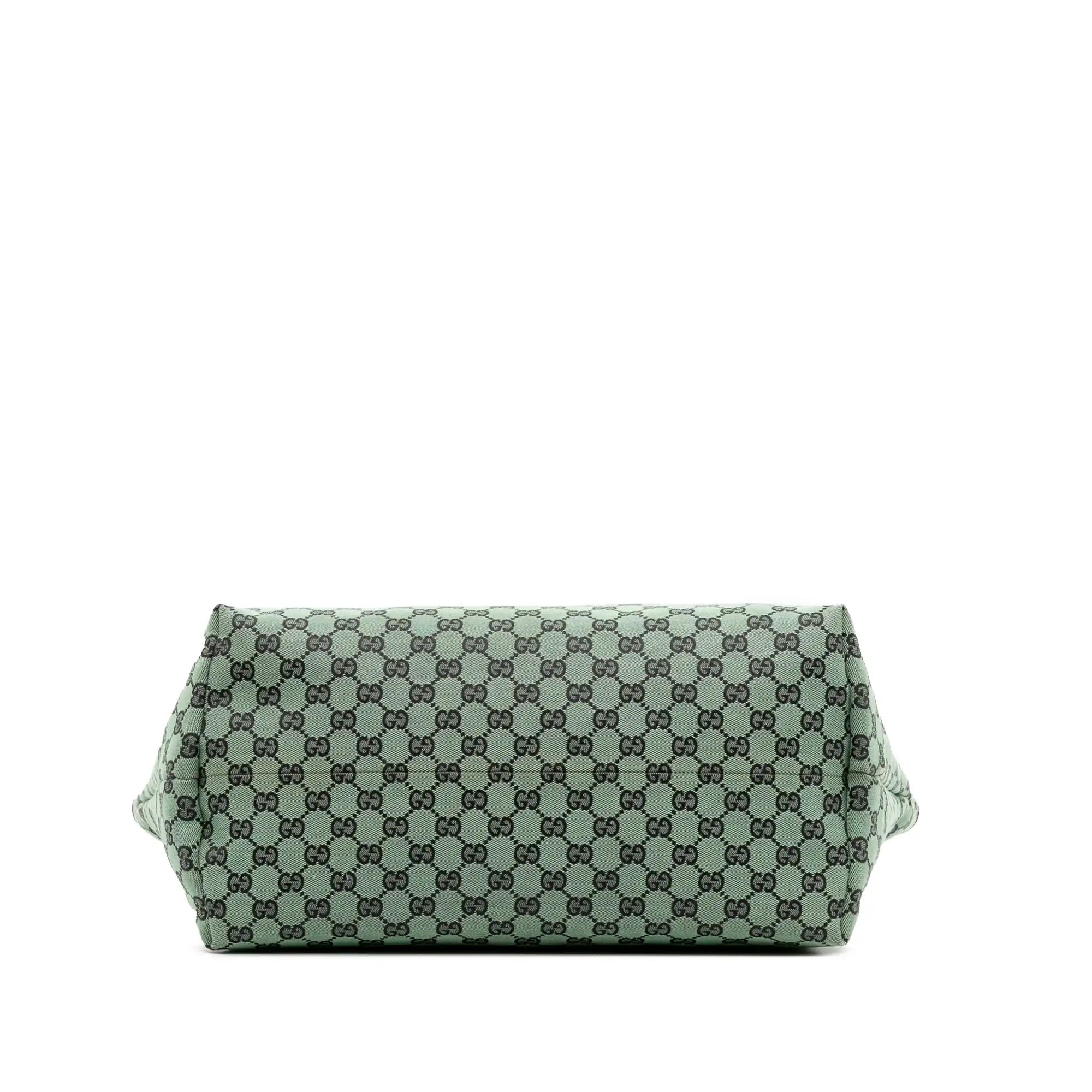 Gucci Tote Bag Green GG Canvas