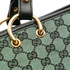 Gucci Tote Bag Green GG Canvas