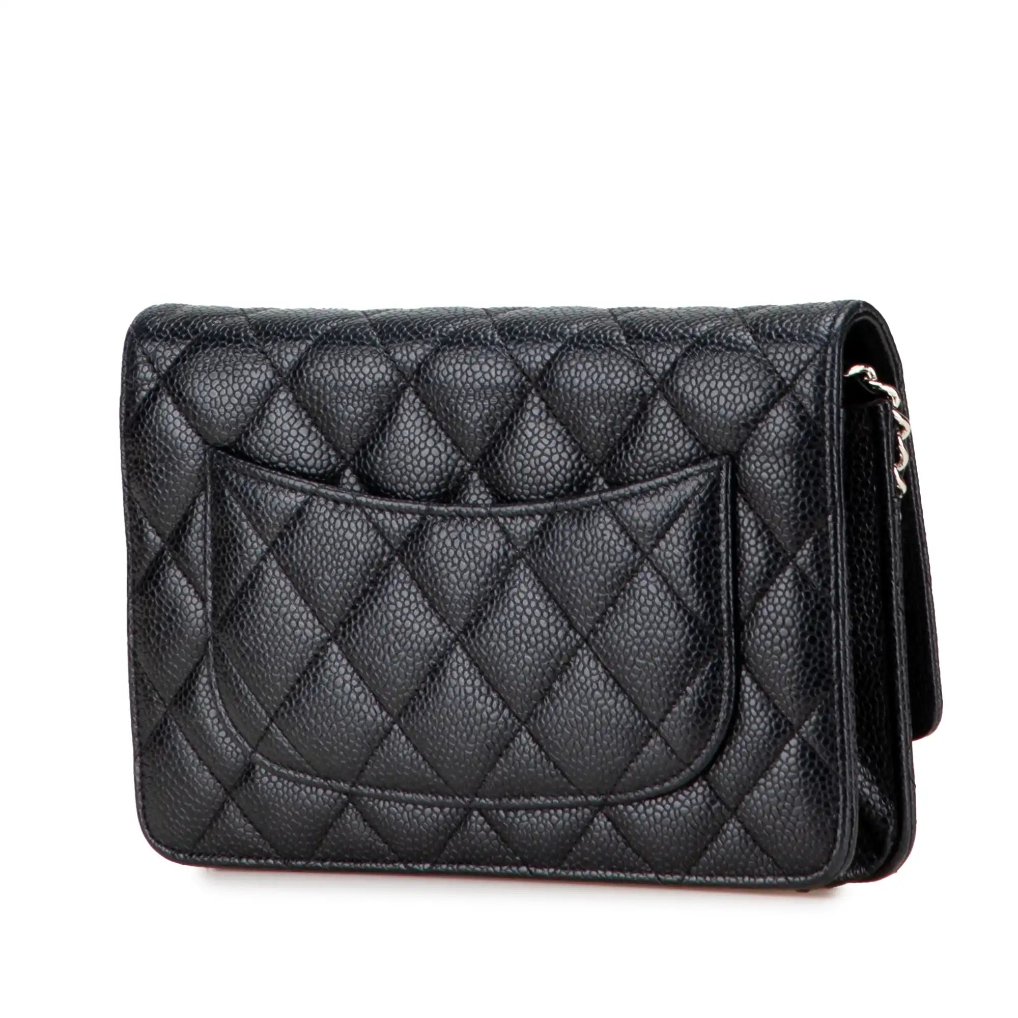 Chanel WoC Black Caviar Silver