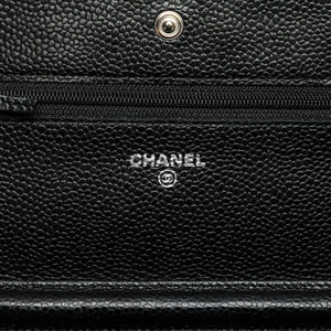Chanel WoC Black Caviar Silver