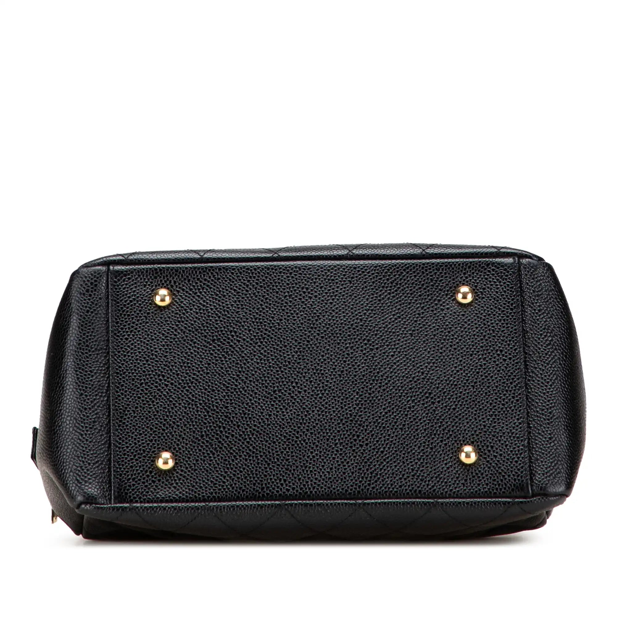 Chanel CC Timeless Tote Bag Petit Black Caviar Gold