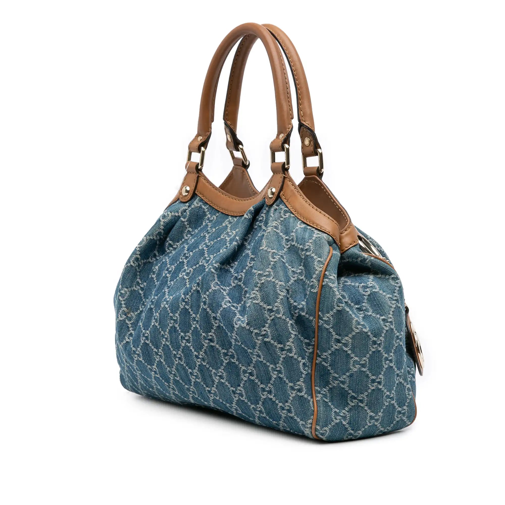 Gucci Sukey Tote Bag Denim GG Canvas