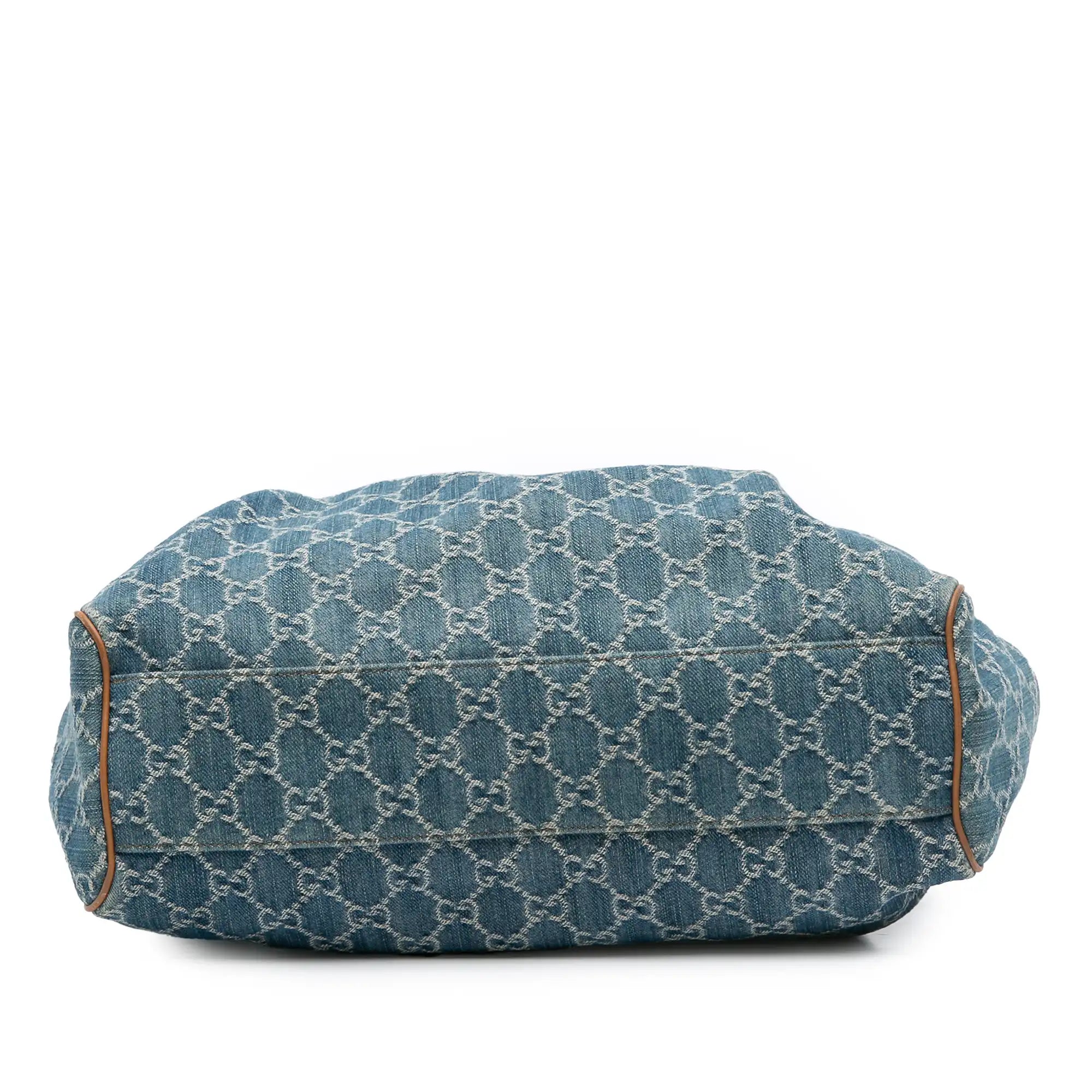 Gucci Sukey Tote Bag Denim GG Canvas