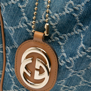 Gucci Sukey Tote Bag Denim GG Canvas