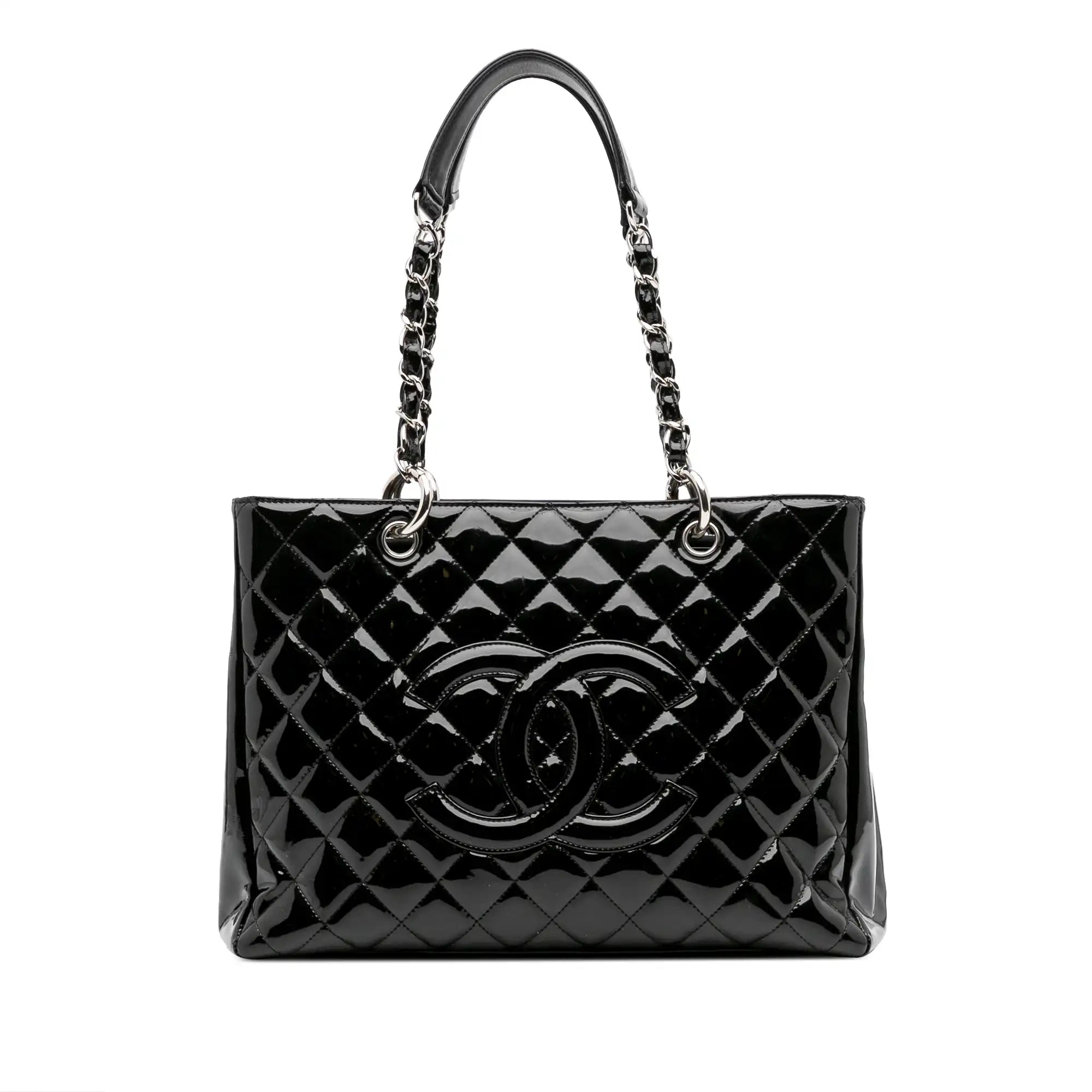 Chanel GST Black Patent Leather