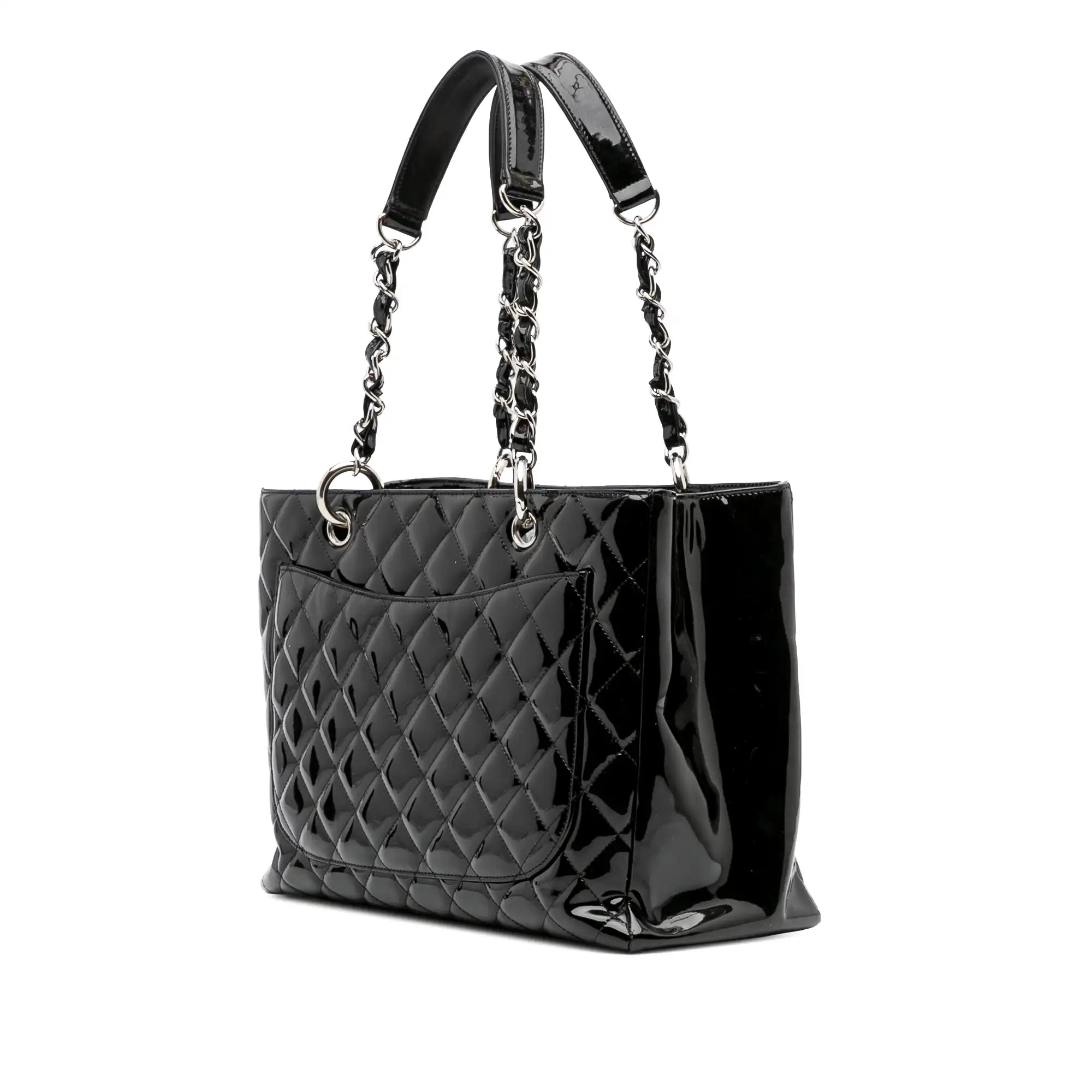 Chanel GST Black Patent Leather