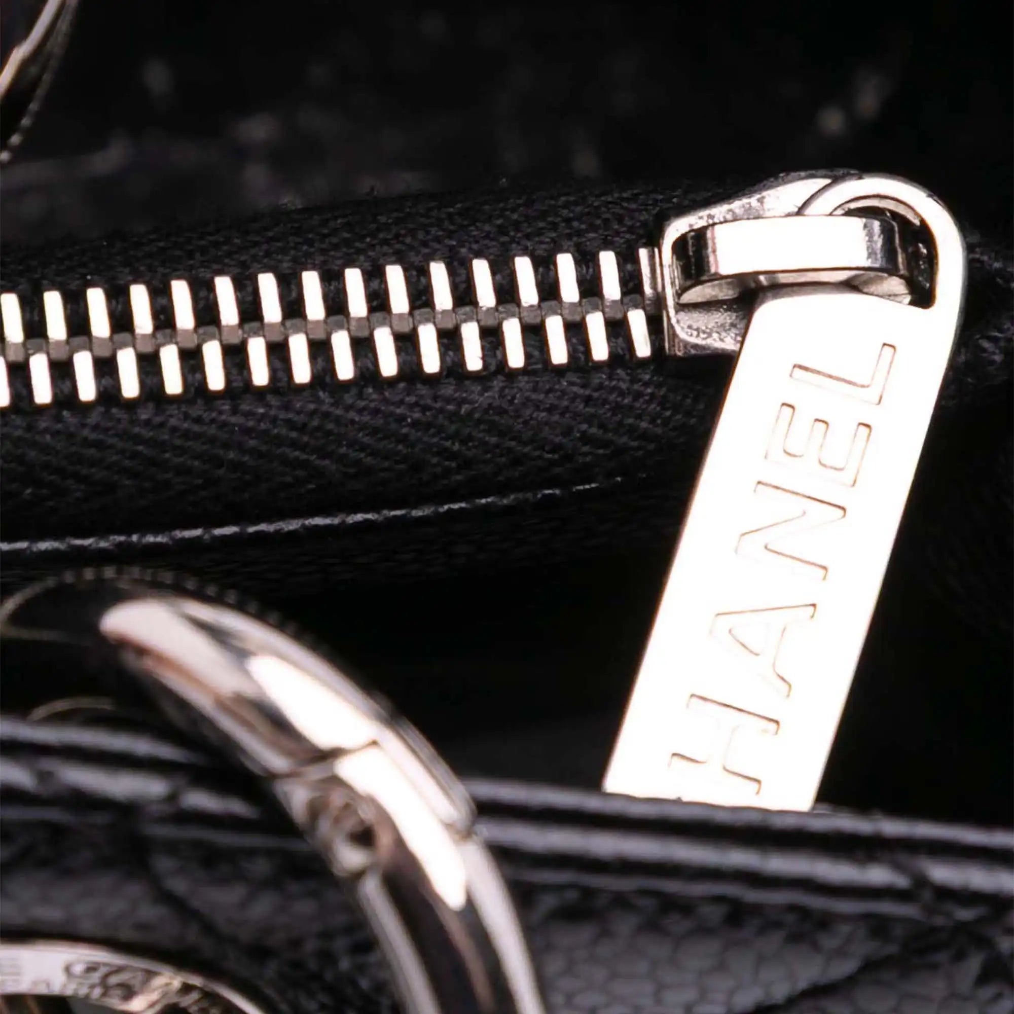 Chanel GST Black Caviar Silver