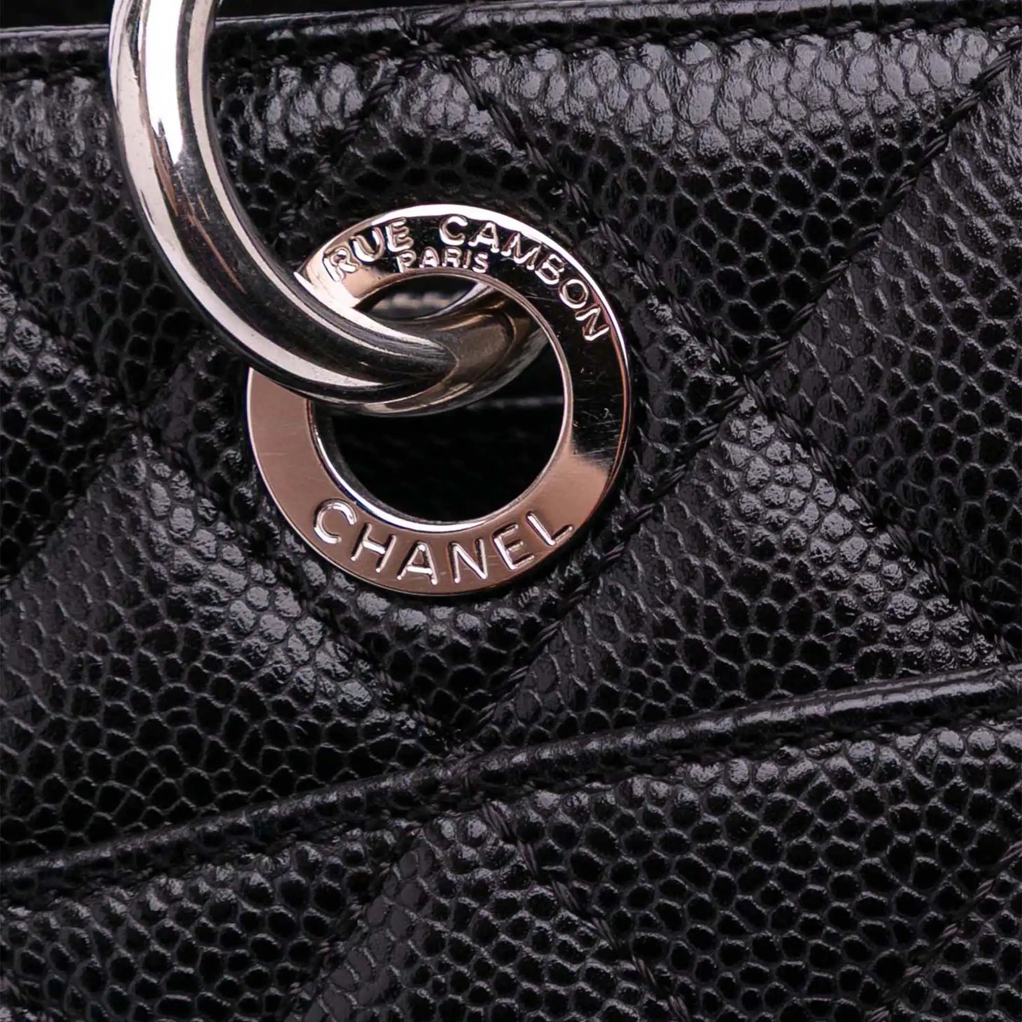 Chanel GST Black Caviar Silver