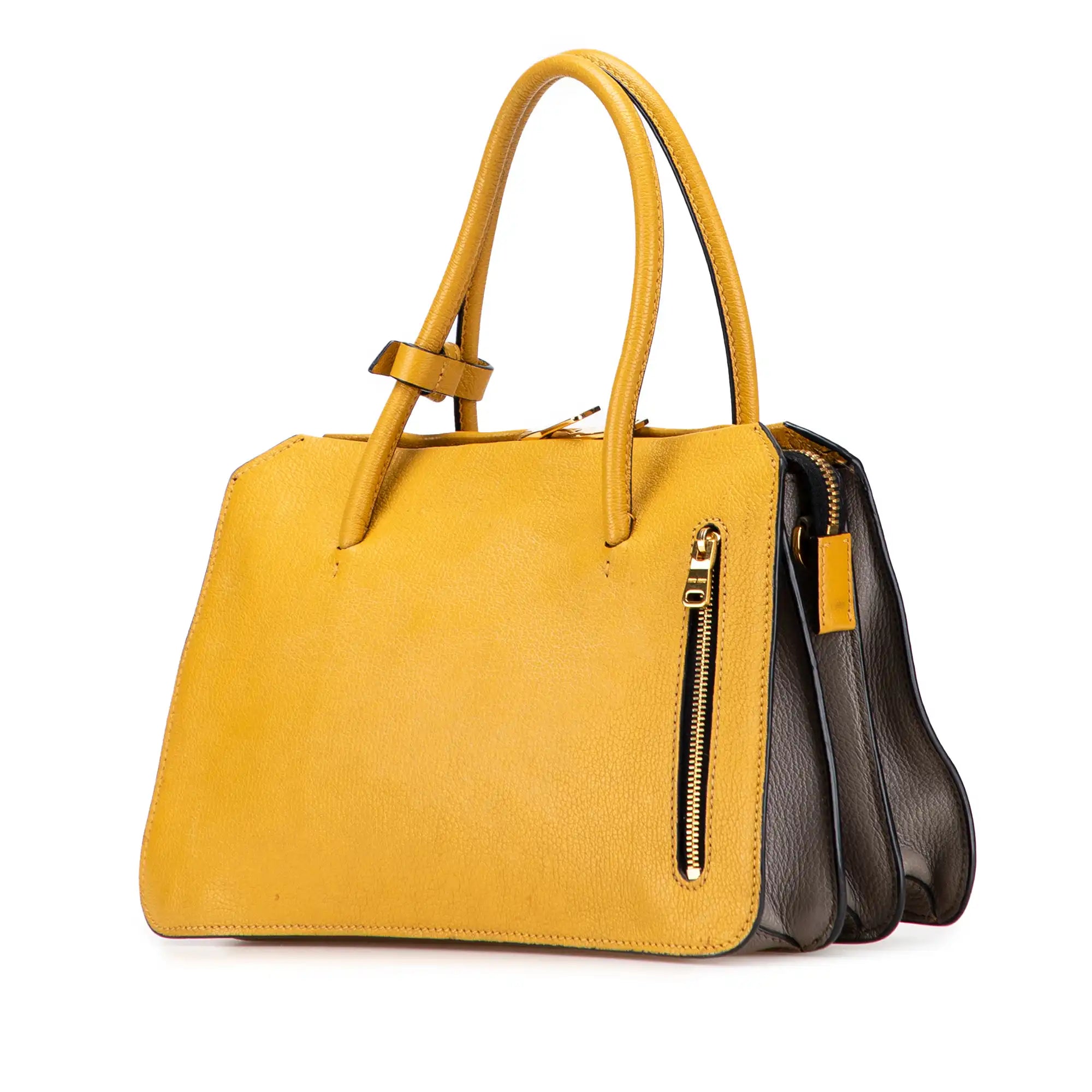 Miu Miu Handbag Yellow Leather
