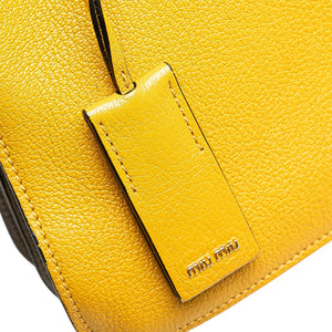 Miu Miu Handbag Yellow Leather