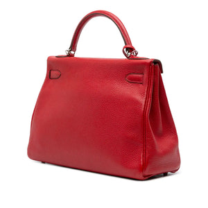 Hermès Kelly Retourne 32 Rouge Casaqu Togo Palladium