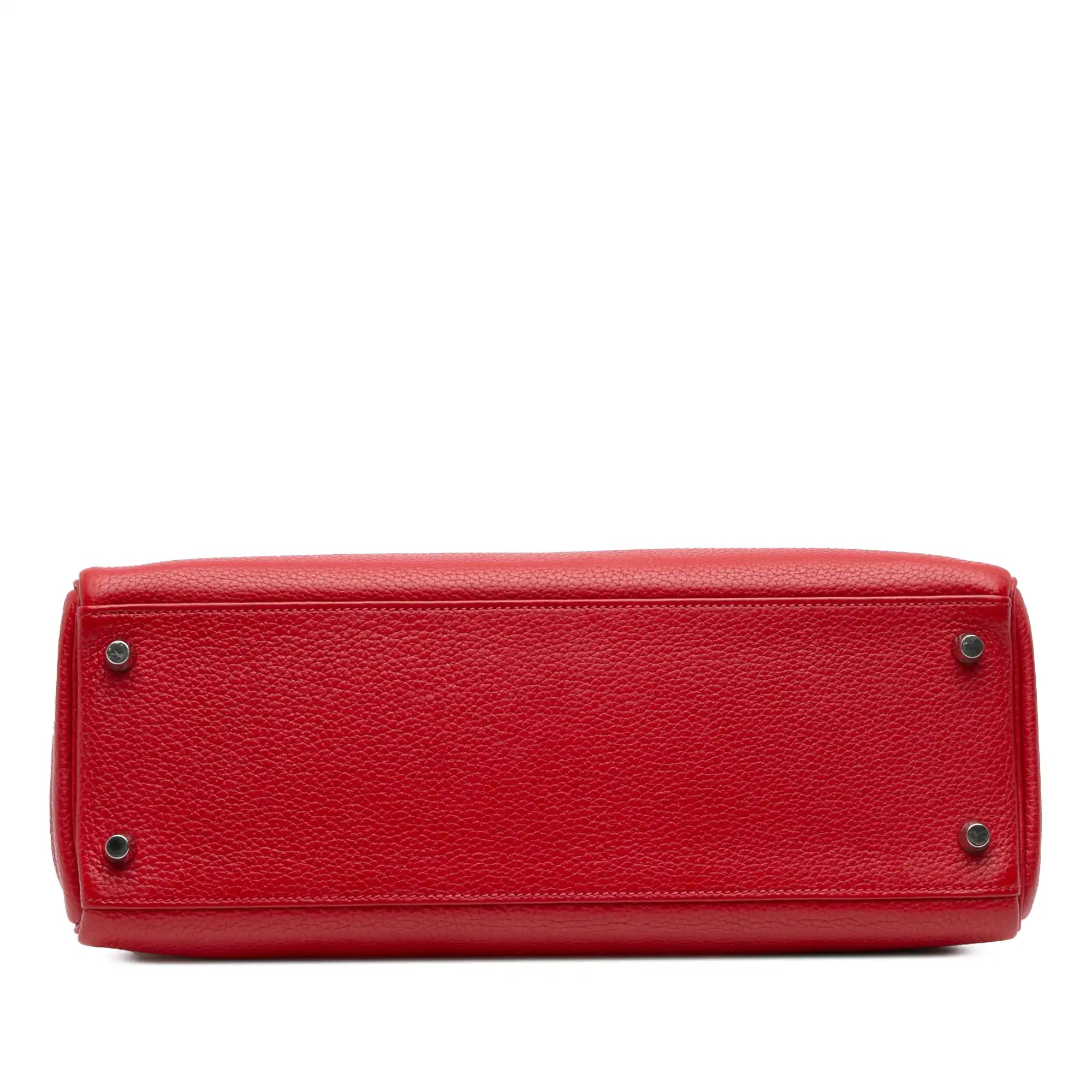 Hermès Kelly Retourne 32 Rouge Casaqu Togo Palladium