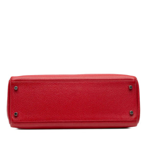 Hermès Kelly Retourne 32 Rouge Casaqu Togo Palladium