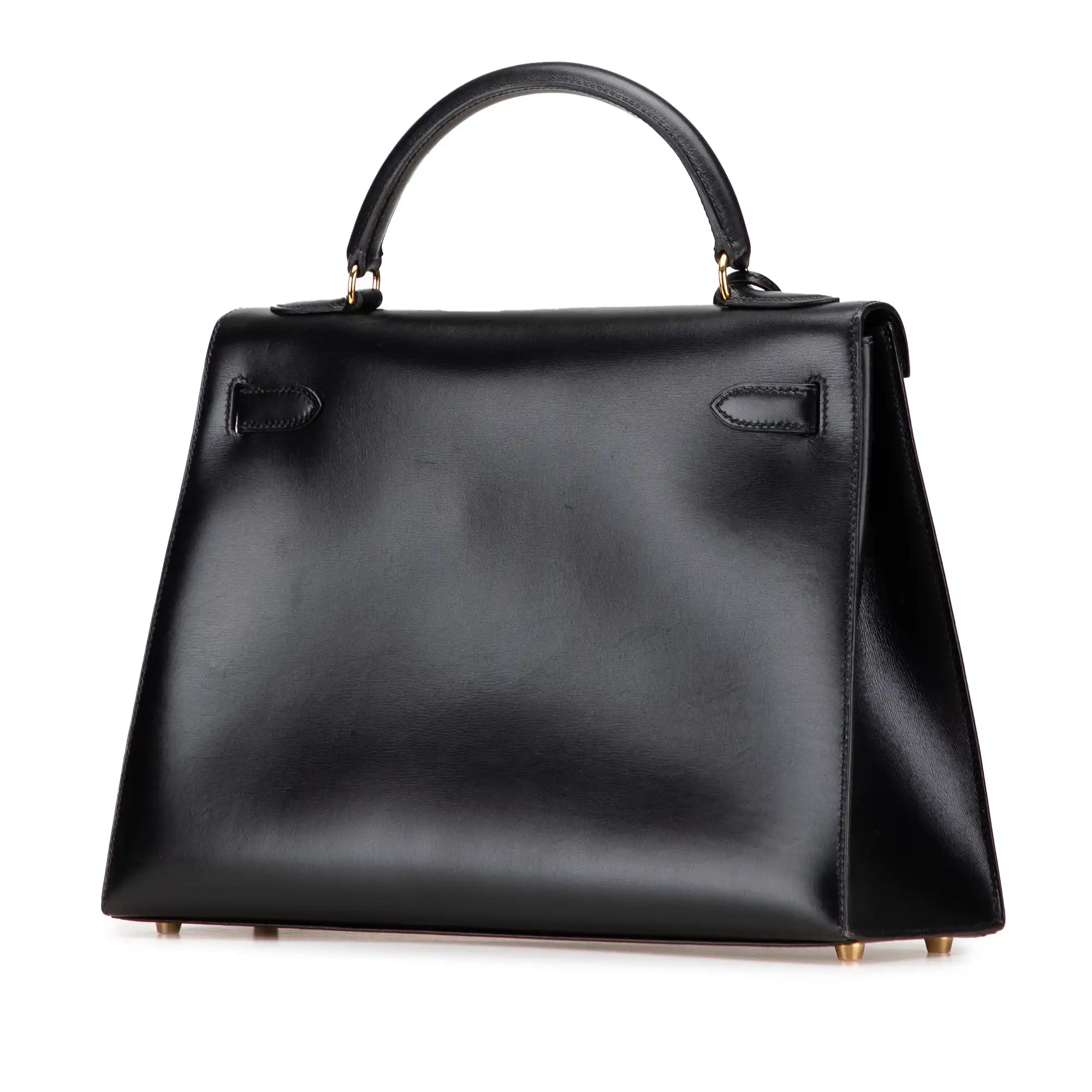 Hermès Kelly Sellier 32 Noir Boxcalf Gold