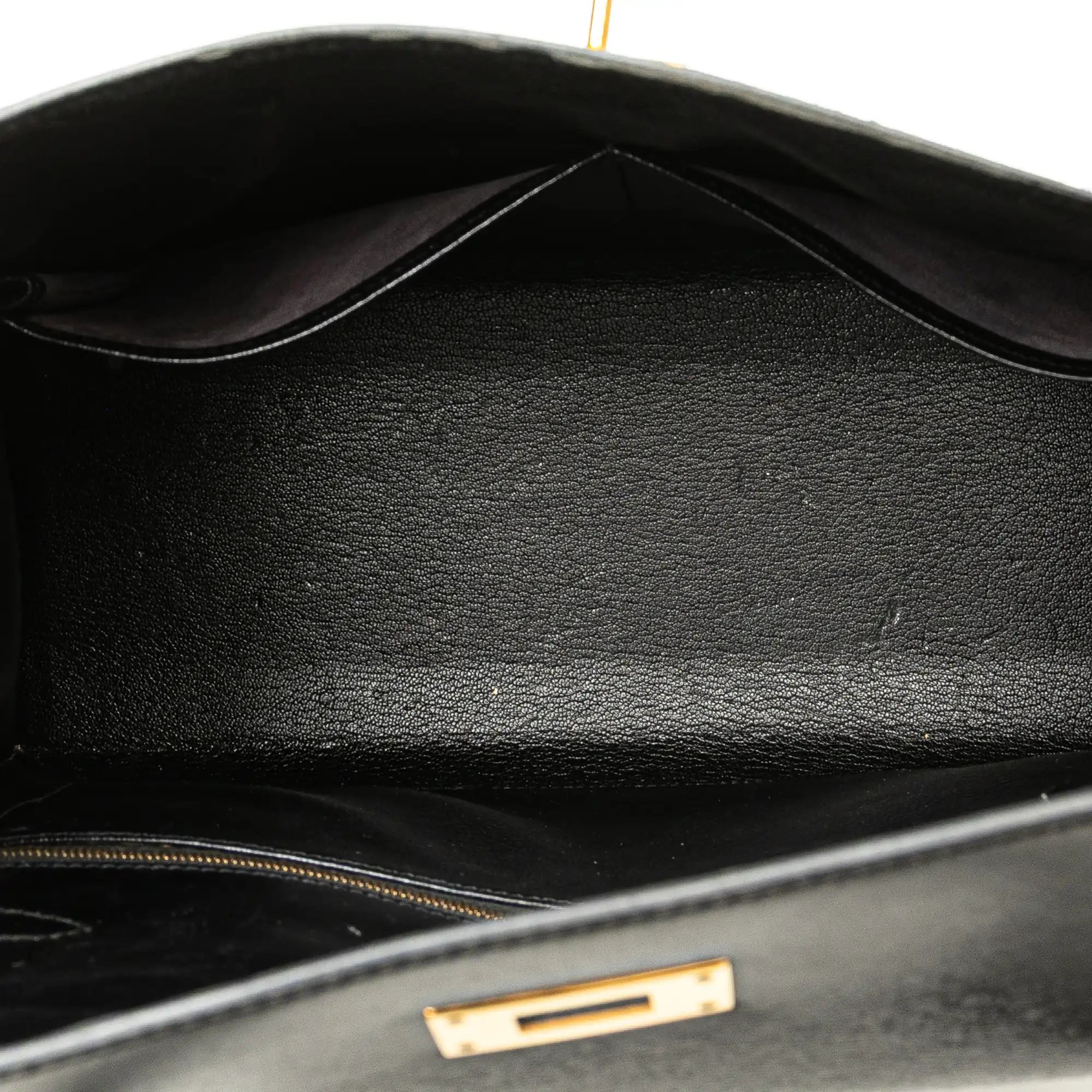 Hermès Kelly Sellier 32 Noir Boxcalf Gold