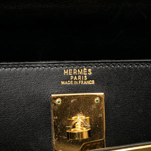 Hermès Kelly Sellier 32 Noir Boxcalf Gold