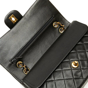 Chanel Classic Double Flap Medium Black Lambskin Gold