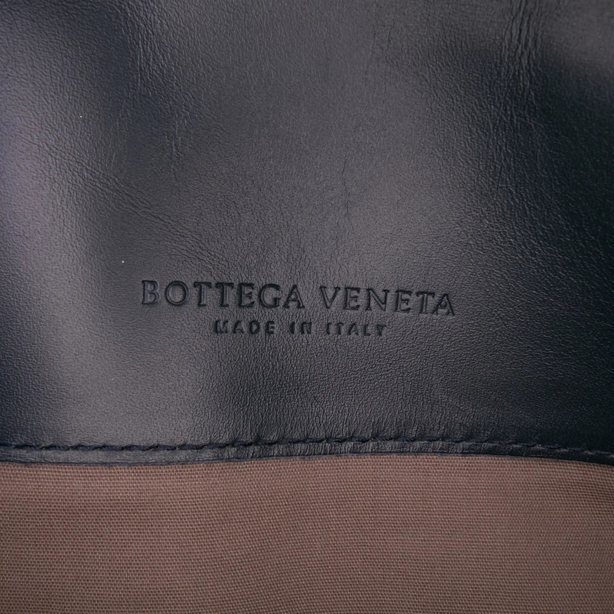 Bottega Veneta Briefcase Blue Intrecciato Leather