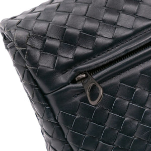 Bottega Veneta Briefcase Blue Intrecciato Leather