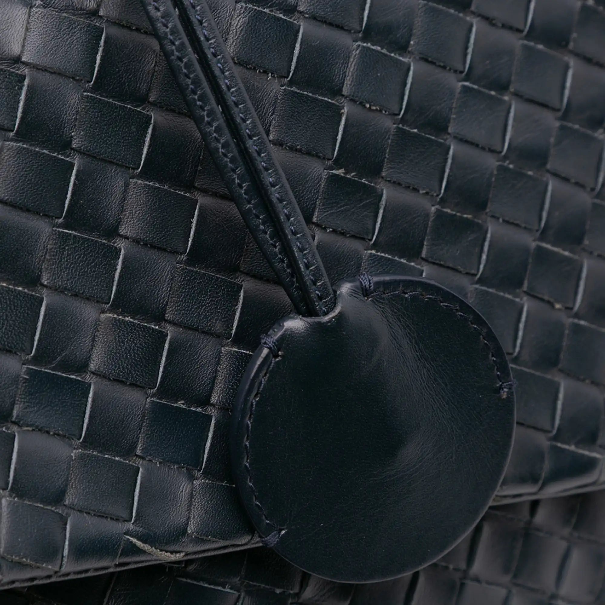 Bottega Veneta Briefcase Blue Intrecciato Leather