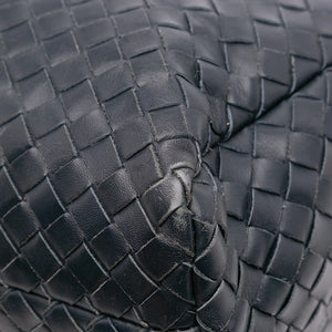 Bottega Veneta Briefcase Blue Intrecciato Leather