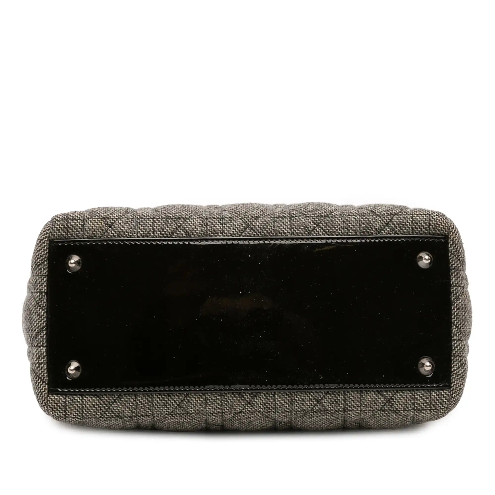 Dior Lady Dior Medium Grey Cannage Tweed