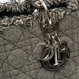 Dior Lady Dior Medium Grey Cannage Tweed