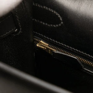 Hermès Kelly Sellier 32 Noir Boxcalf Gold