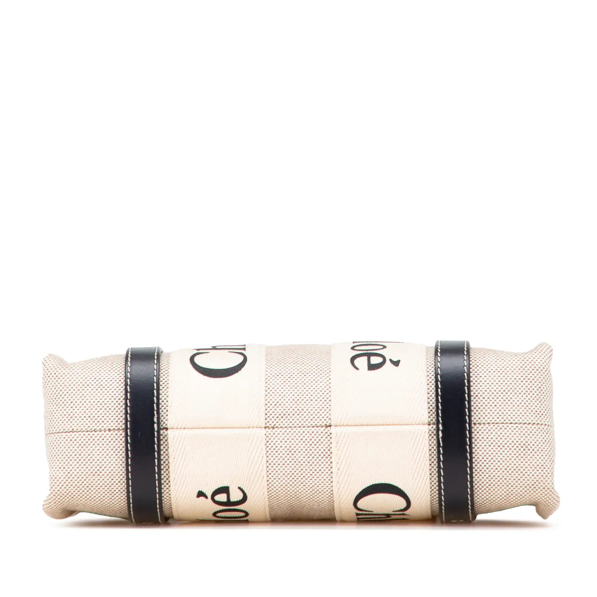 Chloé Woody Small Beige Canvas