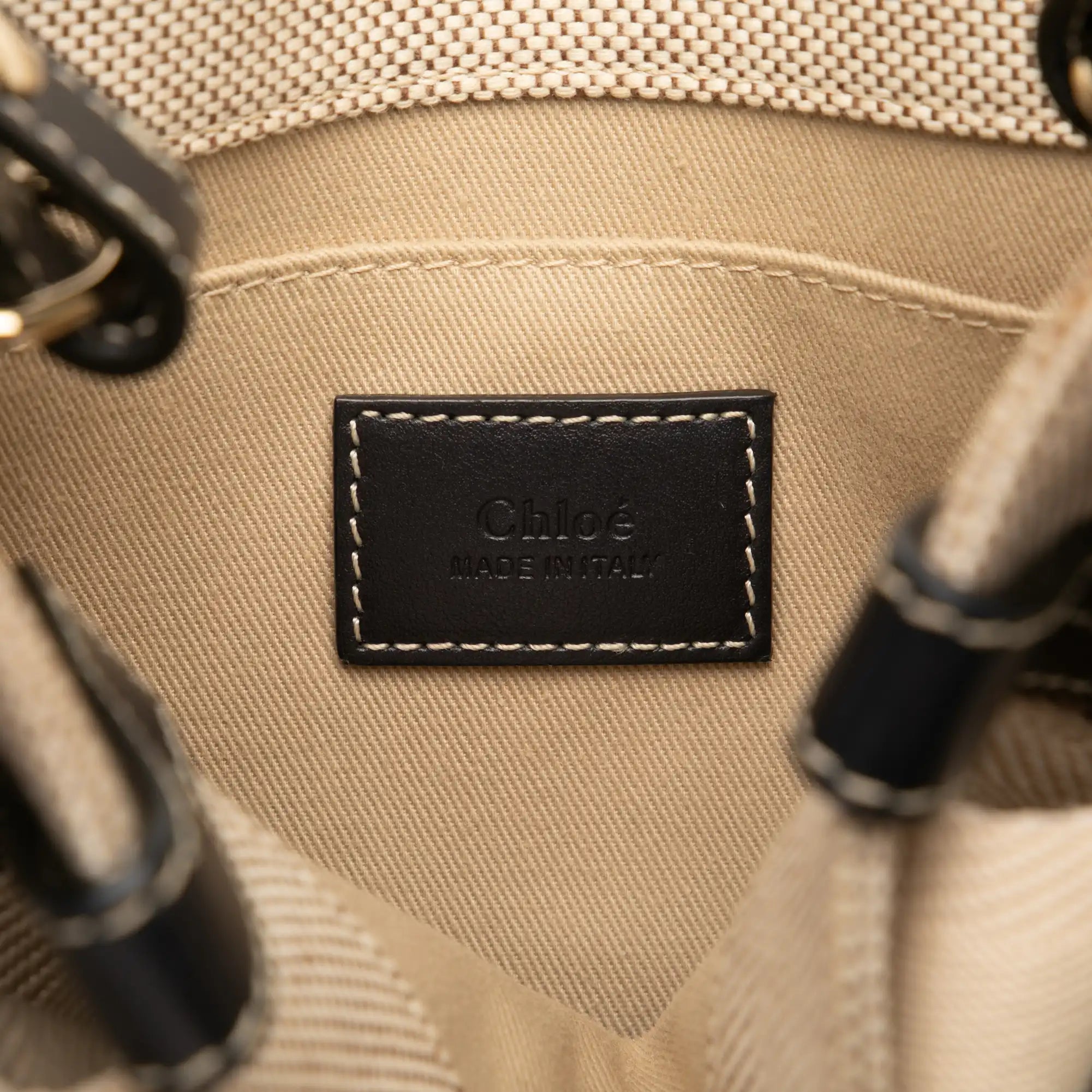 Chloé Woody Small Beige Canvas