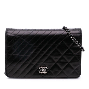 Chanel WOC Black Lambskin Silver