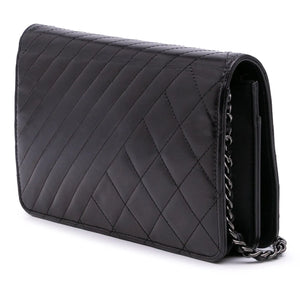 Chanel WOC Black Lambskin Silver