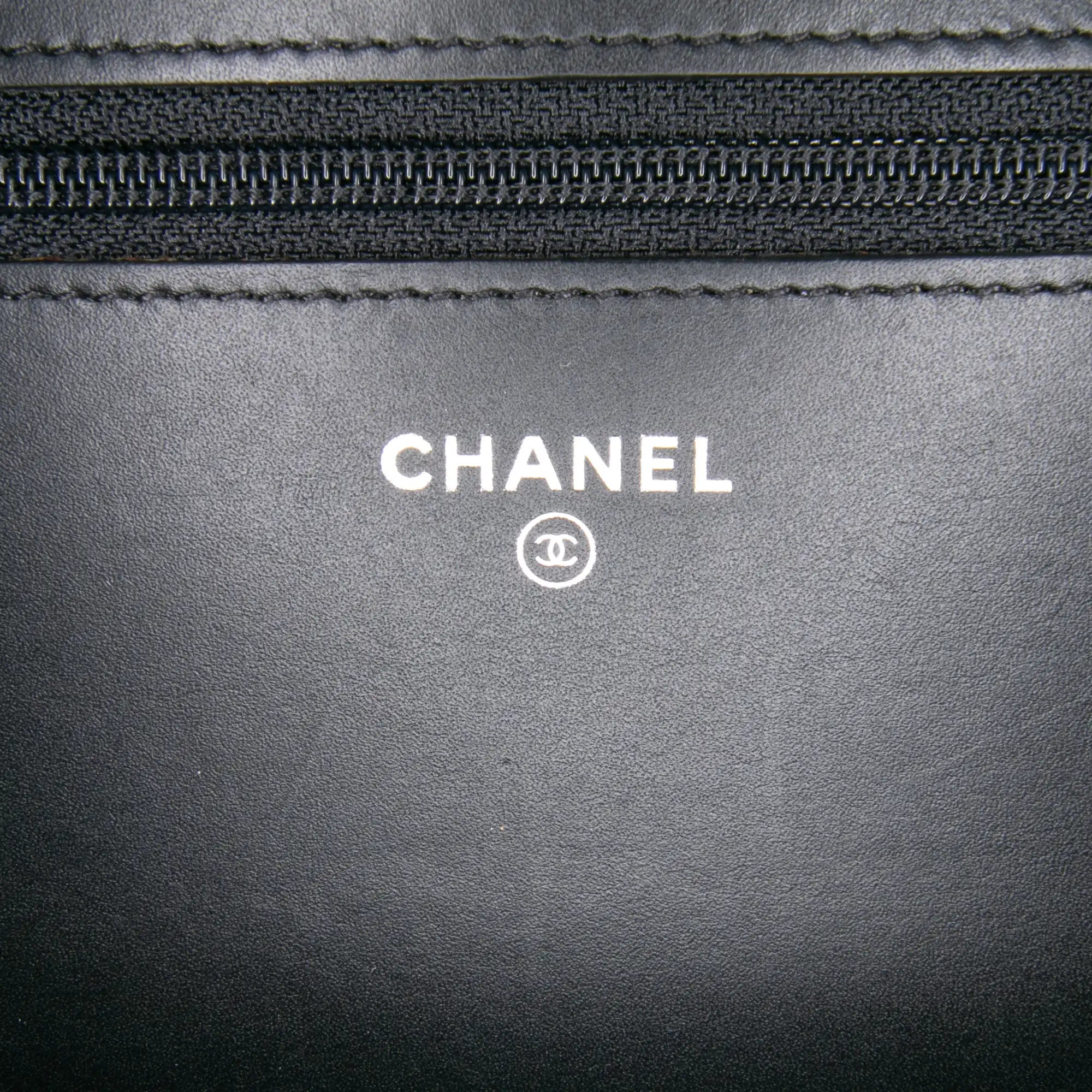 Chanel WOC Black Lambskin Silver