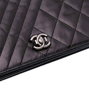 Chanel WOC Black Lambskin Silver