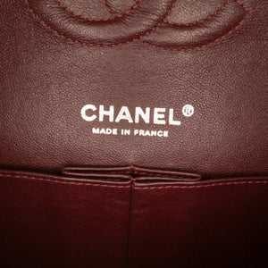 Chanel Classic Double Flap Medium Black Lambskin Silver