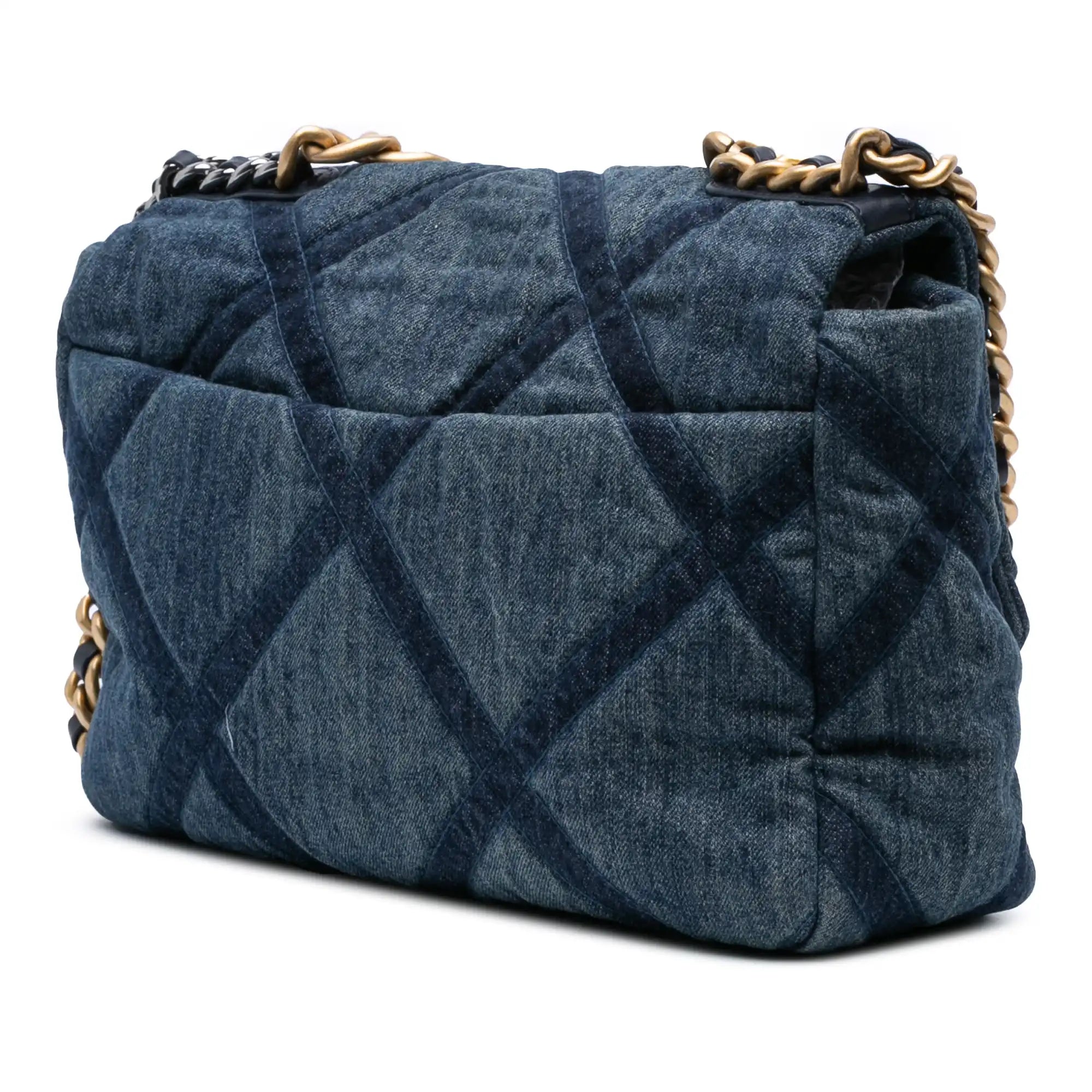 Chanel 19 Flap Large Blue Denim