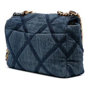 Chanel 19 Flap Large Blue Denim