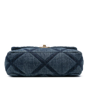 Chanel 19 Flap Large Blue Denim