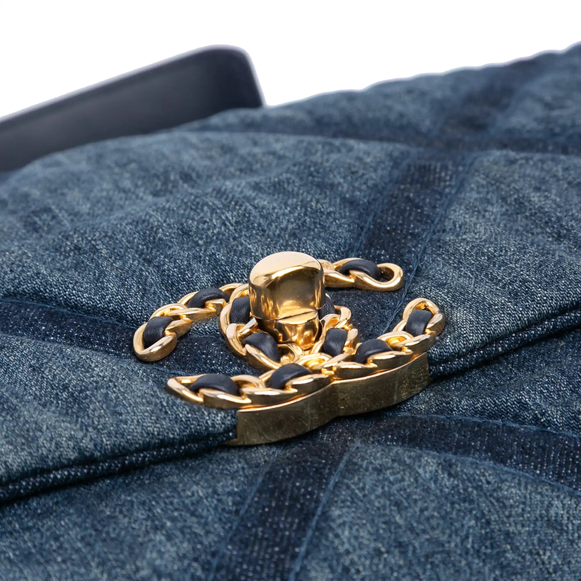 Chanel 19 Flap Large Blue Denim